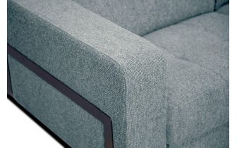 Ecksofa rechts mit verstellbaren Kopfstützen 5-Sitzer BERGO