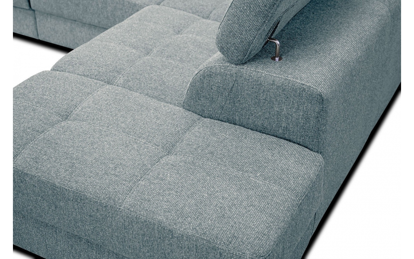 Ecksofa rechts mit verstellbaren Kopfstützen 5-Sitzer BERGO