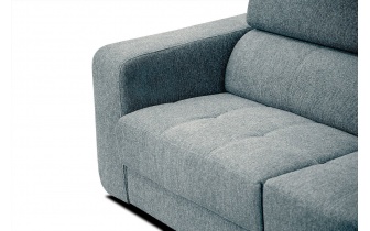 Ecksofa rechts mit verstellbaren Kopfstützen 5-Sitzer BERGO