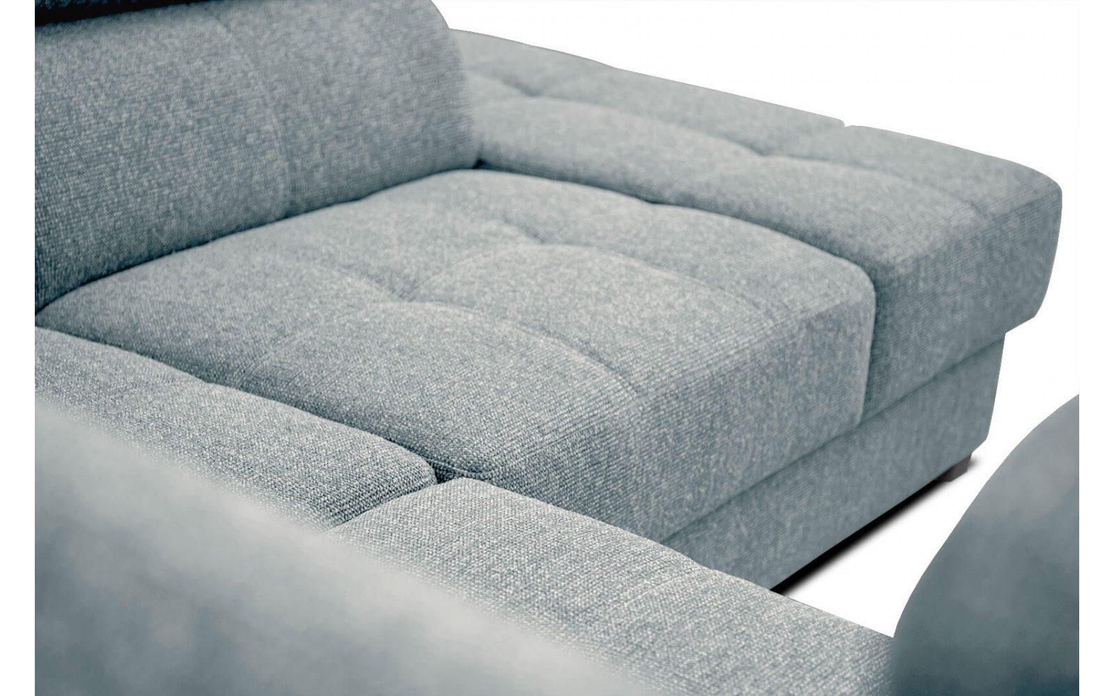 Ecksofa rechts mit verstellbaren Kopfstützen 5-Sitzer BERGO