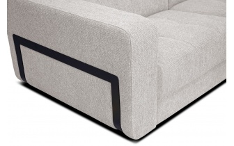 Ecksofa rechts mit verstellbaren Kopfstützen 5-Sitzer BERGO