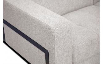 Ecksofa rechts mit verstellbaren Kopfstützen 5-Sitzer BERGO