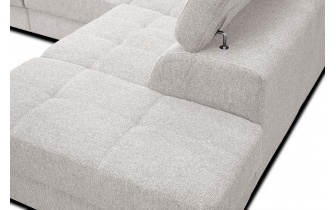 Ecksofa rechts mit verstellbaren Kopfstützen 5-Sitzer BERGO