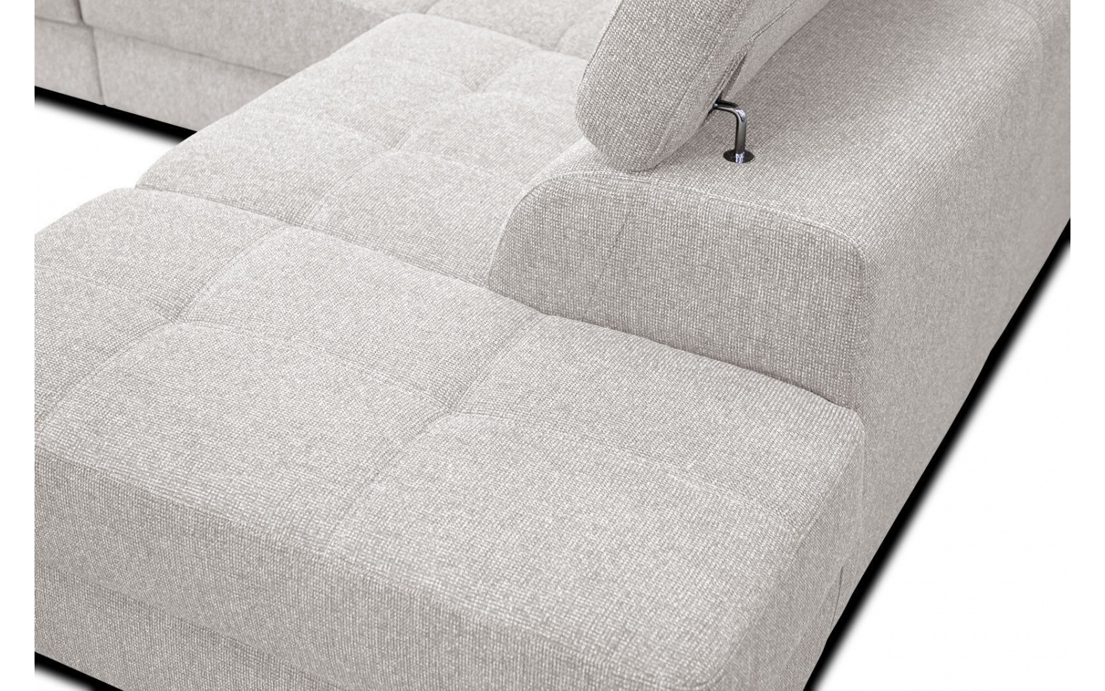 Ecksofa rechts mit verstellbaren Kopfstützen 5-Sitzer BERGO