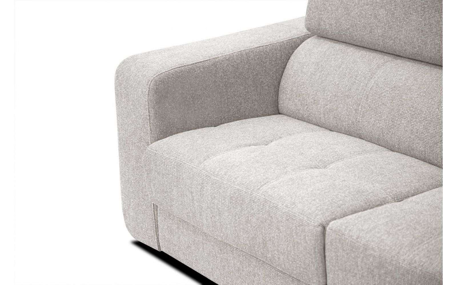 Ecksofa rechts mit verstellbaren Kopfstützen 5-Sitzer BERGO