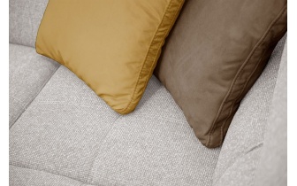 Ecksofa rechts mit verstellbaren Kopfstützen 5-Sitzer BERGO