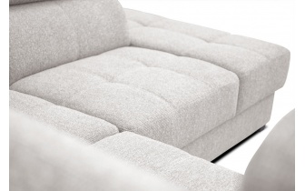 Ecksofa rechts mit verstellbaren Kopfstützen 5-Sitzer BERGO