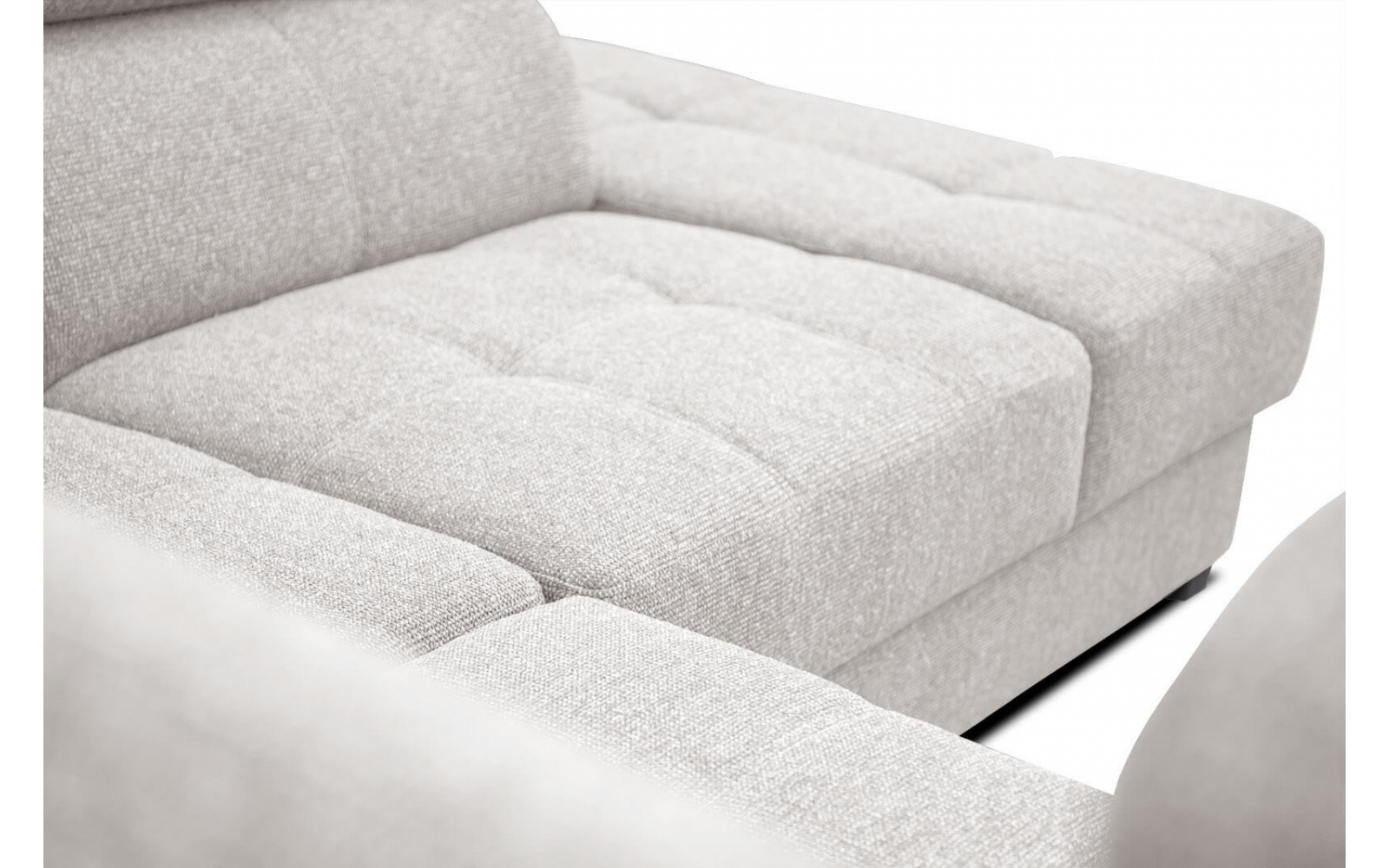 Ecksofa rechts mit verstellbaren Kopfstützen 5-Sitzer BERGO