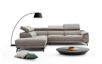 Ecksofa links mit verstellbaren Kopfstützen 5-Sitzer FIERO