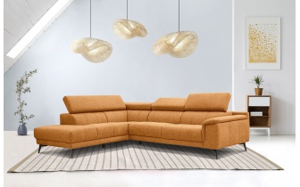 Ecksofa links mit verstellbaren Kopfstützen 5-Sitzer FIERO