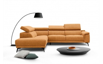 Ecksofa links mit verstellbaren Kopfstützen 5-Sitzer FIERO