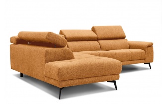 Ecksofa links mit verstellbaren Kopfstützen 5-Sitzer FIERO