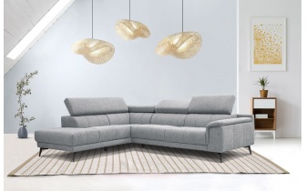 Ecksofa links mit verstellbaren Kopfstützen 5-Sitzer FIERO