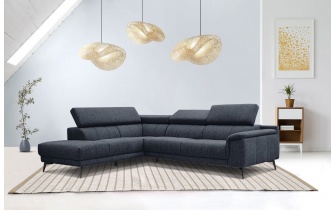 Ecksofa links mit verstellbaren Kopfstützen 5-Sitzer FIERO