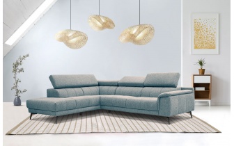 Ecksofa links mit verstellbaren Kopfstützen 5-Sitzer FIERO