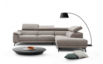 Ecksofa rechts mit verstellbaren Kopfstützen 5-Sitzer FIERO