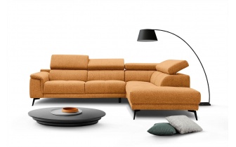 Ecksofa rechts mit verstellbaren Kopfstützen 5-Sitzer FIERO