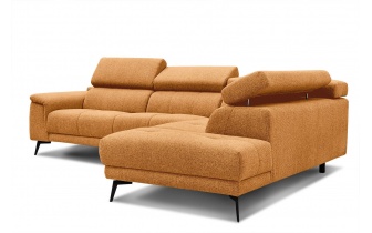 Ecksofa rechts mit verstellbaren Kopfstützen 5-Sitzer FIERO