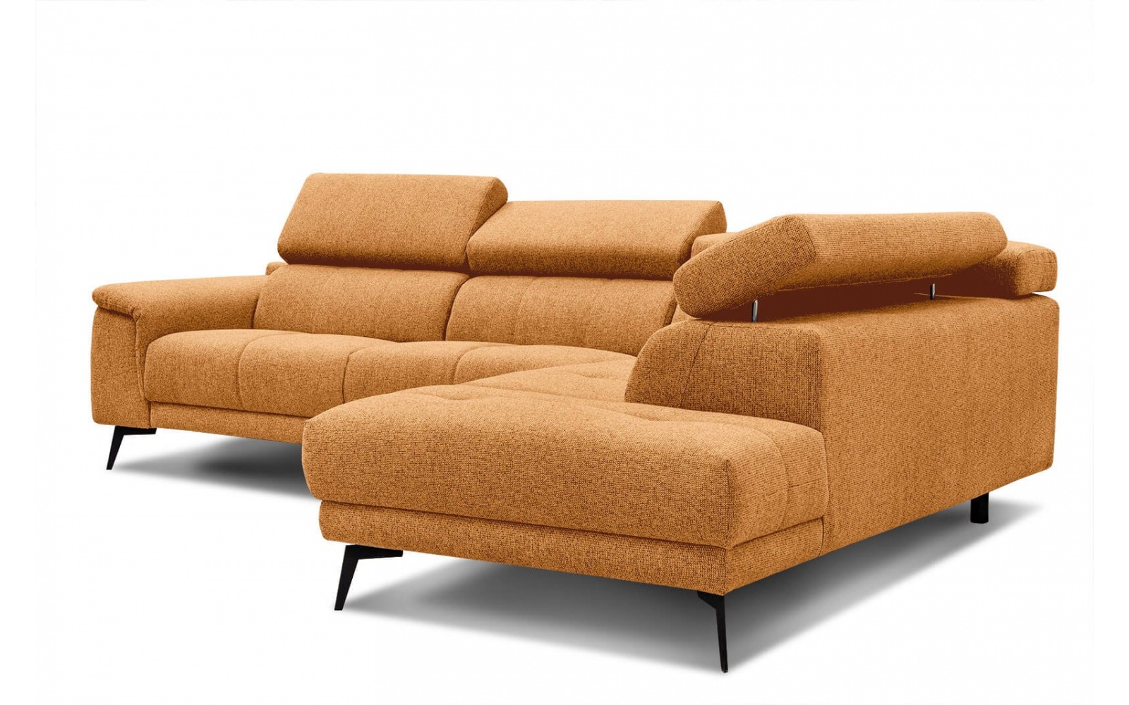 Ecksofa rechts mit verstellbaren Kopfstützen 5-Sitzer FIERO