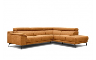 Ecksofa rechts mit verstellbaren Kopfstützen 5-Sitzer FIERO