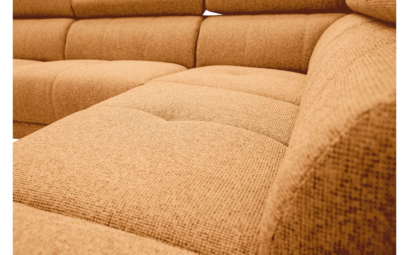 Ecksofa rechts mit verstellbaren Kopfstützen 5-Sitzer FIERO