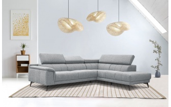 Ecksofa rechts mit verstellbaren Kopfstützen 5-Sitzer FIERO