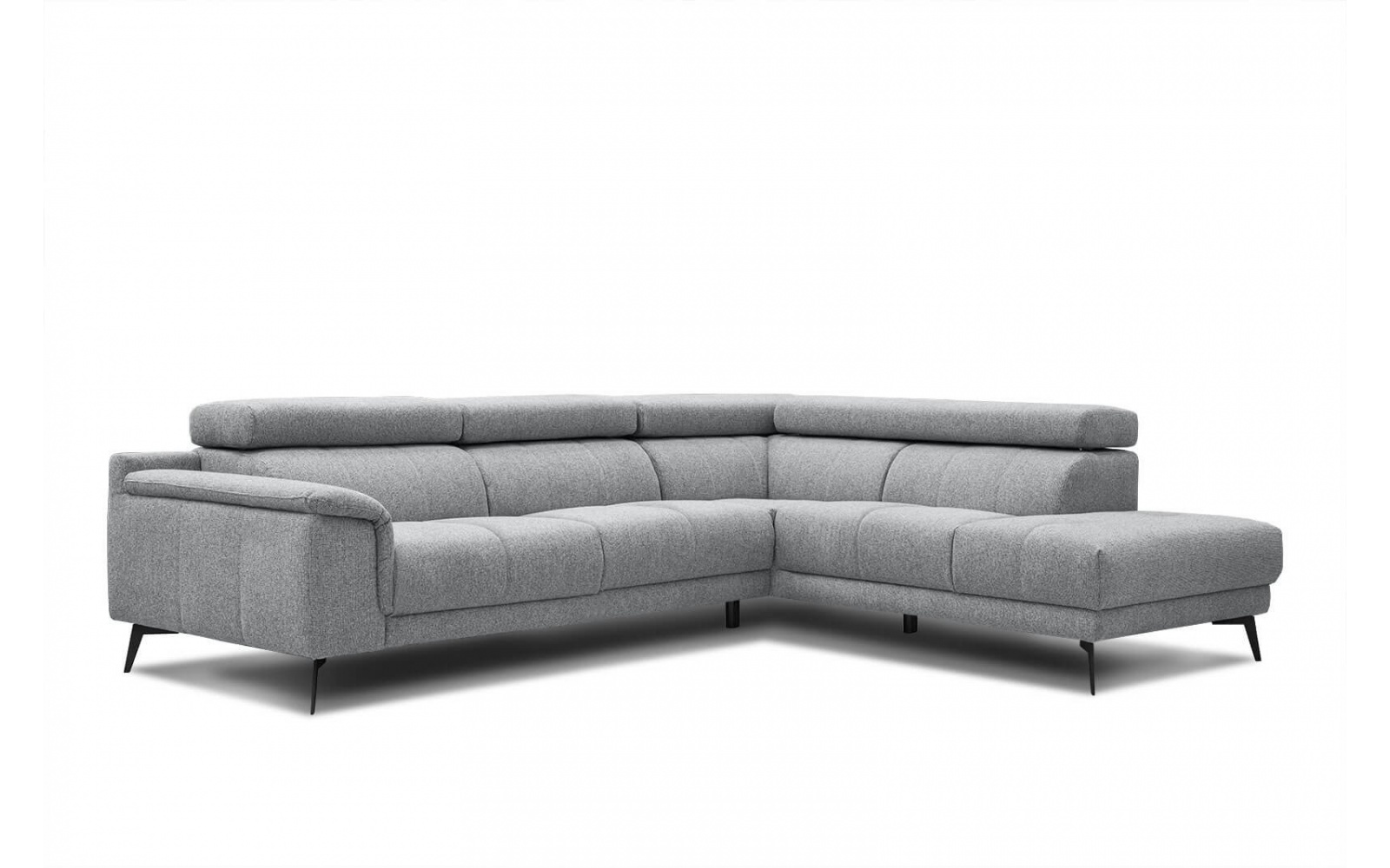 Ecksofa rechts mit verstellbaren Kopfstützen 5-Sitzer FIERO