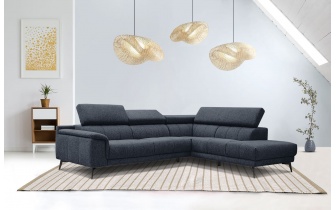 Ecksofa rechts mit verstellbaren Kopfstützen 5-Sitzer FIERO