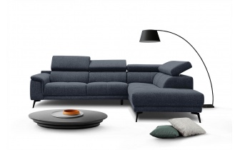 Ecksofa rechts mit verstellbaren Kopfstützen 5-Sitzer FIERO