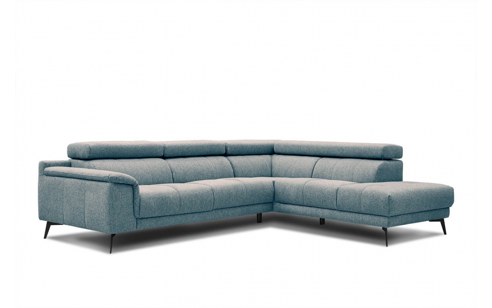 Ecksofa rechts mit verstellbaren Kopfstützen 5-Sitzer FIERO