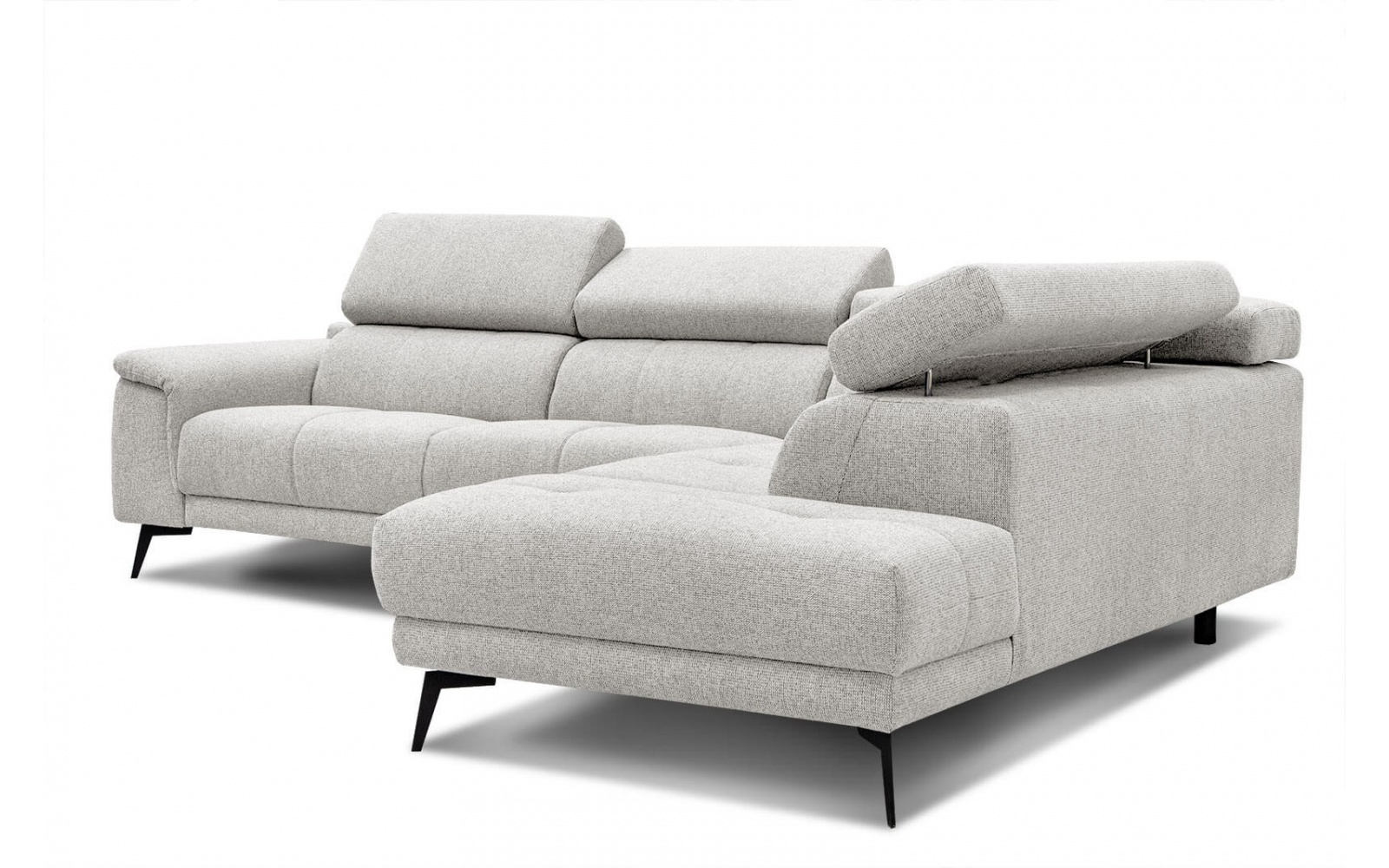 Ecksofa rechts mit verstellbaren Kopfstützen 5-Sitzer FIERO