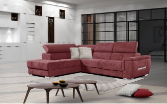 Ecksofa links mit verstellbaren Kopfstützen 5-Sitzer KELTE