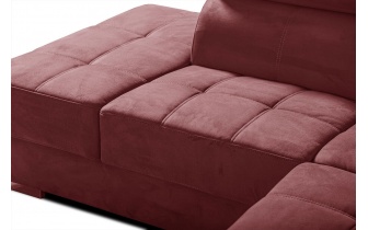 Ecksofa links mit verstellbaren Kopfstützen 5-Sitzer KELTE