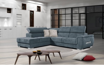 Ecksofa links mit verstellbaren Kopfstützen 5-Sitzer KELTE