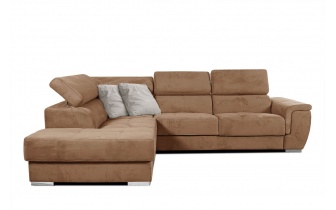 Ecksofa links mit verstellbaren Kopfstützen 5-Sitzer KELTE