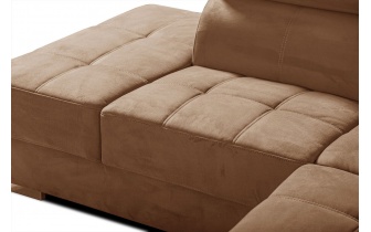 Ecksofa links mit verstellbaren Kopfstützen 5-Sitzer KELTE