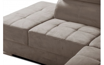 Ecksofa links mit verstellbaren Kopfstützen 5-Sitzer KELTE