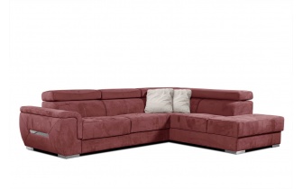 Ecksofa rechts mit verstellbaren Kopfstützen 5-Sitzer KELTE