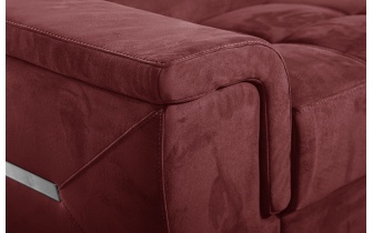 Ecksofa rechts mit verstellbaren Kopfstützen 5-Sitzer KELTE