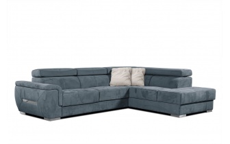 Ecksofa rechts mit verstellbaren Kopfstützen 5-Sitzer KELTE