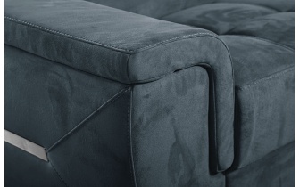 Ecksofa rechts mit verstellbaren Kopfstützen 5-Sitzer KELTE