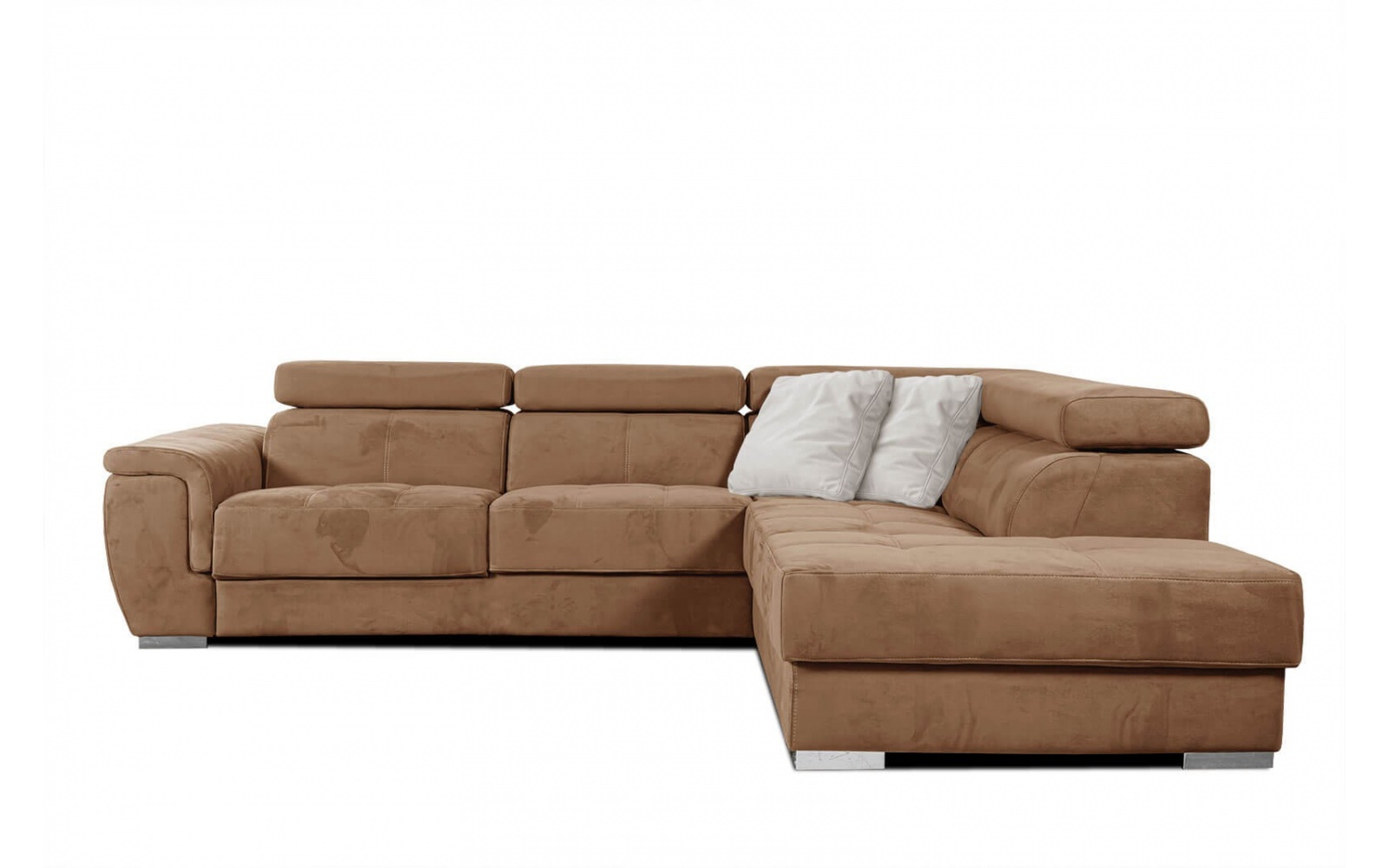 Ecksofa rechts mit verstellbaren Kopfstützen 5-Sitzer KELTE