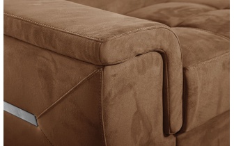 Ecksofa rechts mit verstellbaren Kopfstützen 5-Sitzer KELTE