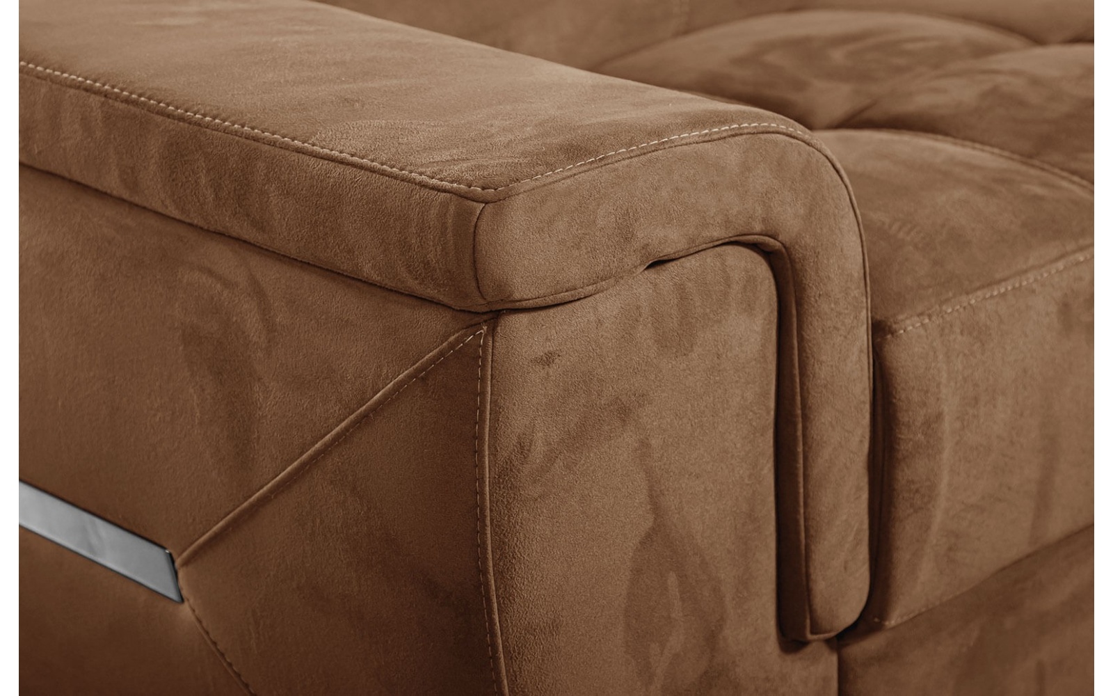 Ecksofa rechts mit verstellbaren Kopfstützen 5-Sitzer KELTE