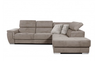 Ecksofa rechts mit verstellbaren Kopfstützen 5-Sitzer KELTE