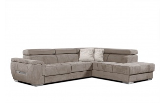 Ecksofa rechts mit verstellbaren Kopfstützen 5-Sitzer KELTE