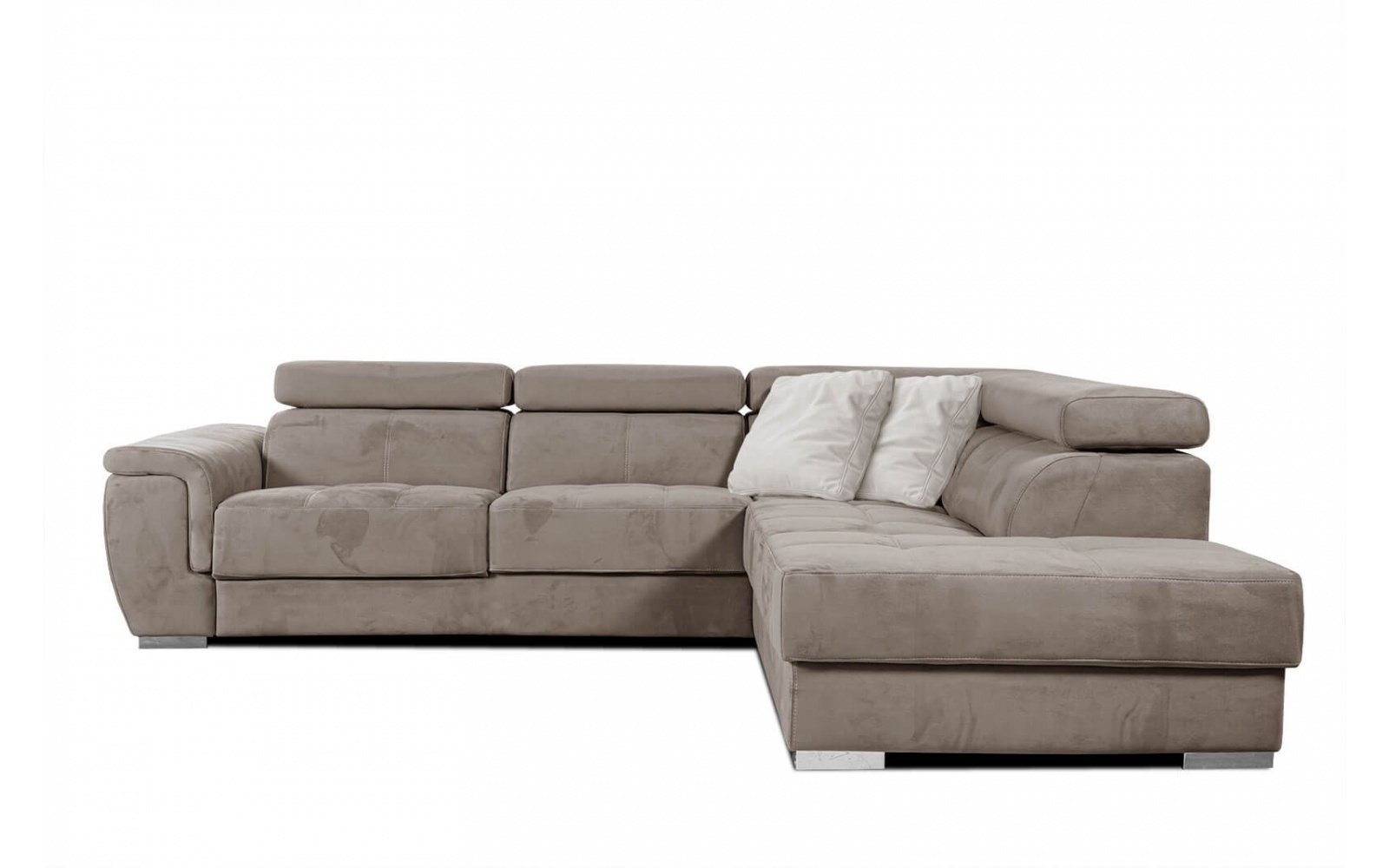 Ecksofa rechts mit verstellbaren Kopfstützen 5-Sitzer KELTE