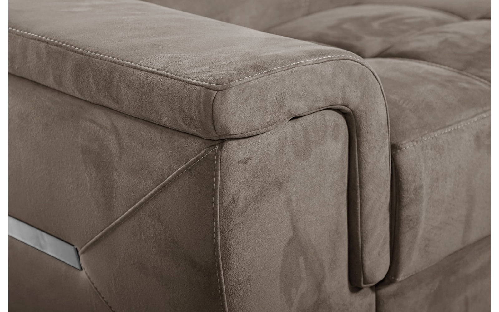 Ecksofa rechts mit verstellbaren Kopfstützen 5-Sitzer KELTE