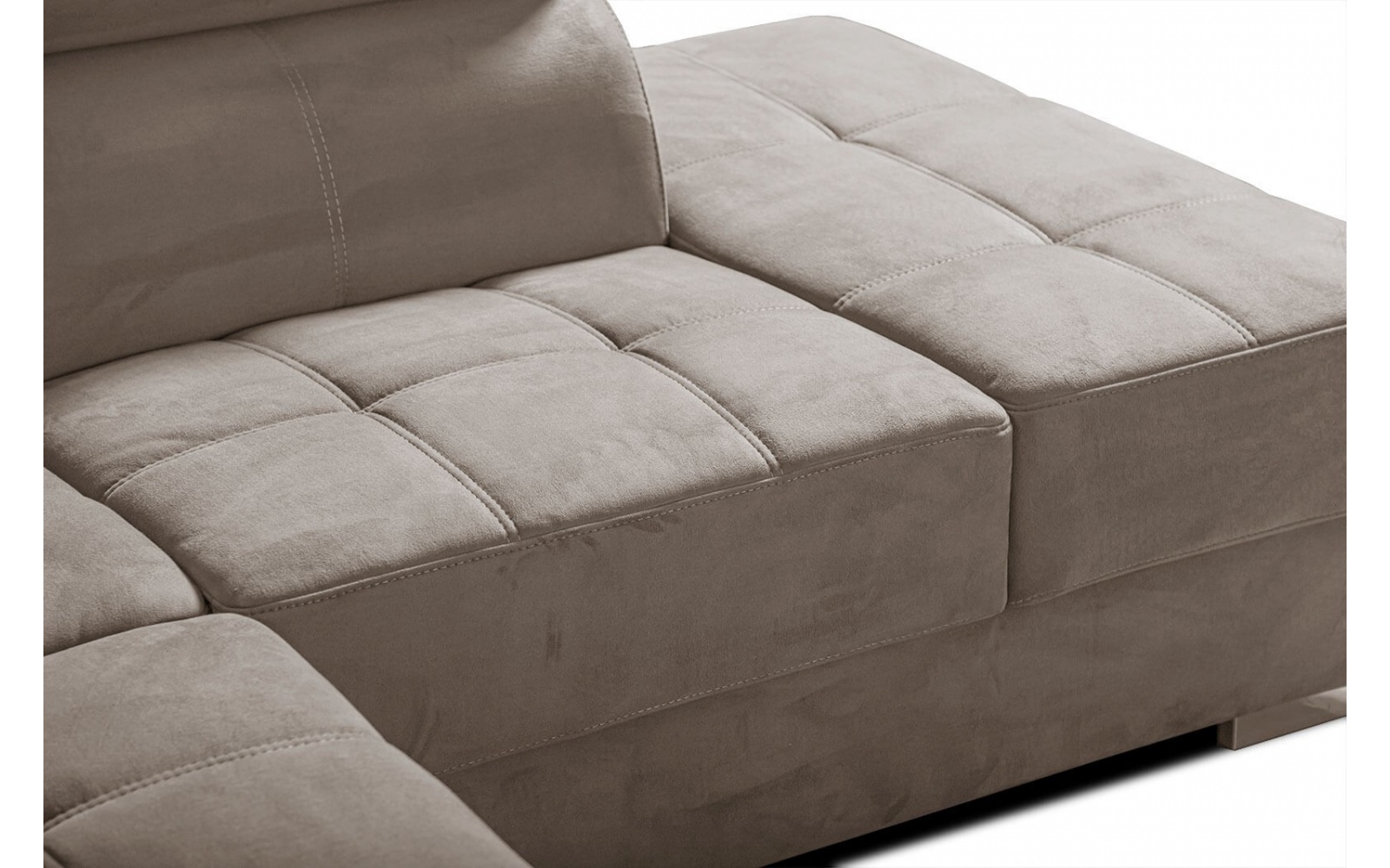 Ecksofa rechts mit verstellbaren Kopfstützen 5-Sitzer KELTE