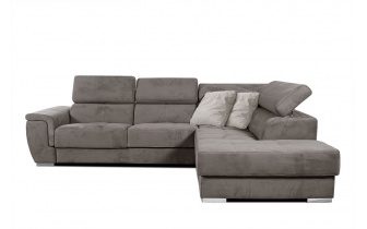 Ecksofa rechts mit verstellbaren Kopfstützen 5-Sitzer KELTE